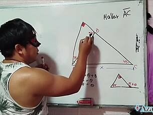 Learn Sexual Math With Nerdy Asian Student In Bedroom!