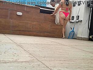 Wife Cheats On Husband With Pool Boy In Rough Homemade Session