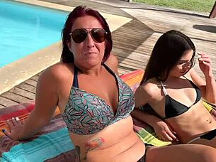 Vanessa And Candie Engage In Intense Outdoor Threesome With European Milf Slut