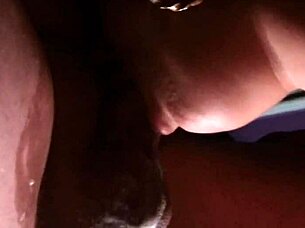 wife performs deepthroat blowjob