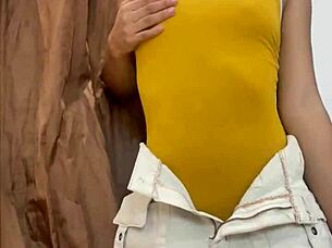 Skinny teen begs for monster cock in tight pussy