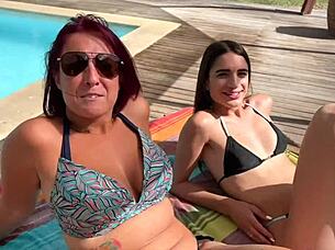 Vanessa And Candie Engage In Intense Outdoor Threesome With European Milf Slut