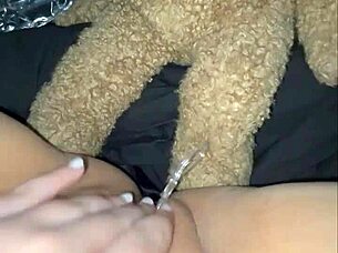 arabian snowwhite, saudi teen in los angeles, fucks herself with glass dildo and wants bbc