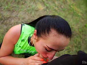 made my fitness trainer suck fat cock, cum on face