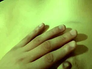 I explore her deep navel and beautiful natural tits during a sexy massage