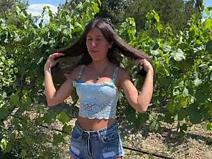 Caught skinny hooligan on farm, fucked her ass hard! 😈