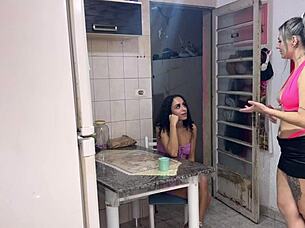 Tanned Blonde and Brunette Bisexual Babes Get Wild in Car Girl-on-Girl Action