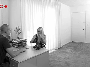 Tiny blonde kendi takes on a massive white dick