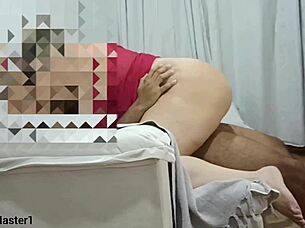 Hot Neighbor Pretends To Be Saint While Getting Fucked Bareback