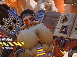 The Midget Occupies the Tall French Lady with His Cock