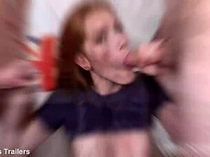 Foxy Lee In 2On1 DP Balls Deep Action Gapes Rough Sex Cum In Mouth GL061