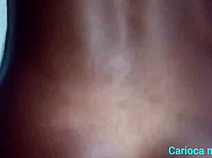 Chubby Latina Brunette In Mask Gets Fucked By Big Black Cock, Cumming On Her Ass