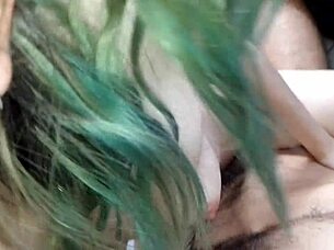 My wife rides me excitedly and lets my finger in her ass