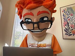 Brunette mystic Christina buffs magic crystal balls with her tongue at PornDudeCasting.