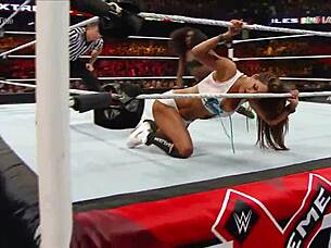 nikki bella vs naomi in extreme rules match 2015