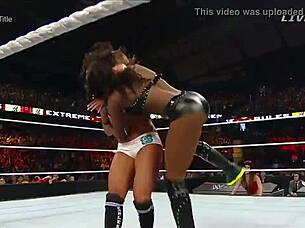 nikki bella vs naomi in extreme rules match 2015