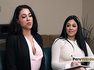 Embezzling Vice Principal Agrees To Threesome With Principal And Latina Secretary!