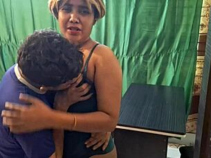 Step brother fucks step sister before wedding, tearing her pussy.