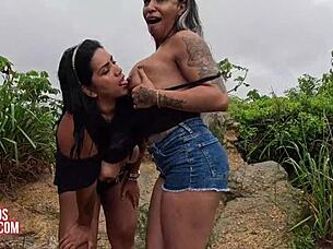 Couple Mattos Adventures on Beach with Hairy Anne Wet Fuck 😏