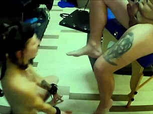 The slut is forbidden orgasm until her pussy almost bursts.