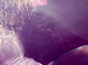 Blonde Vampire Contrasts With Lesbian's Huge Tits In Bdsm Sex Toy Play