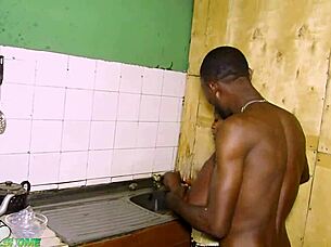 Irie was so horny he fucked his wife in the kitchen while she washed the plate