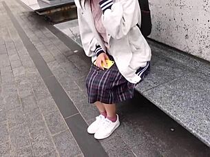 japanese babe with strong pussy grip sucks and cums on homemade toys