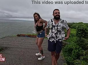 Couple Mattos Adventures on Beach with Hairy Anne Wet Fuck 😏