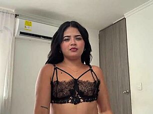 Stepsister anxious to taste semen seduces her stepbrother with small tits and tattoos