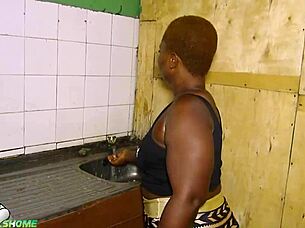 Irie was so horny he fucked his wife in the kitchen while she washed the plate