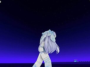 Hot roblox girls dance and show their ass and pussy