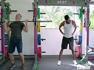 Cory Chase Cheats for Black Cock in the Gym
