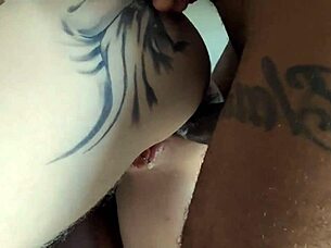 Blonde's Passionate Deep Anal With Tattooed Ass And Big Black Cock