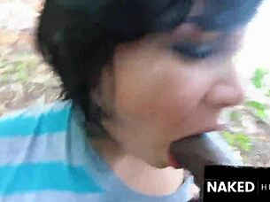 Sucking dick in the woods latina eats dick like mofongo