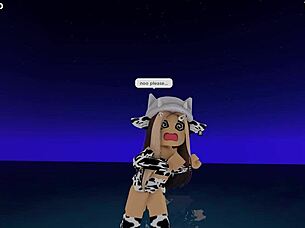 Hot roblox girls dance and show their ass and pussy