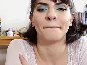 giving a double blowjob with my redhead friend in this pov scene