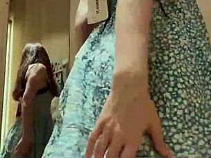 i got caught trying on a cute dress in the store before buying