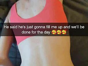 a cheating yoga milf gets fucked by her instructor on snapchat, cucked and creampied