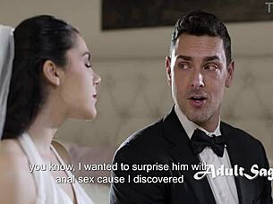 On her wedding day, the best man ass fucks bride Valentina Nappi in her veil