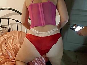 french slut fucks hard in lingerie, blowjob included 😈