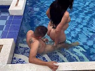 HORNY POOL GUY FUCKS ME WHEN HUSBAND'S AWAY PART 2