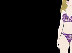 anime girl has her big tits fondled until they lactate in intense scene