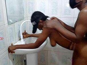 hot ebony girl shows tight pussy in homemade porn