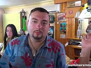 Horny group in summer: pissing, blowjobs, handjobs, intense fucking!