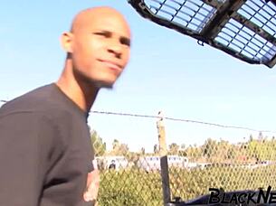 Mature blonde receives cum on tits