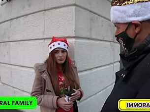 left alone by her bf mina von d finds new holiday fuck in budapest, with blowjob and doggystyle