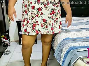 mexican lulita gives perfect deepthroat with big tits