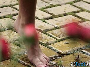 Kinky Babe Gives Footjob And Blowjob Leading To Cumshot