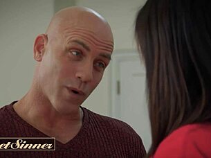 sweet sinner babe seduces boss for messy cumshot on ass