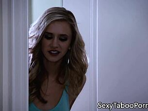 Gorgeous babe throat fucked before spoon pose. So hot! 🔥